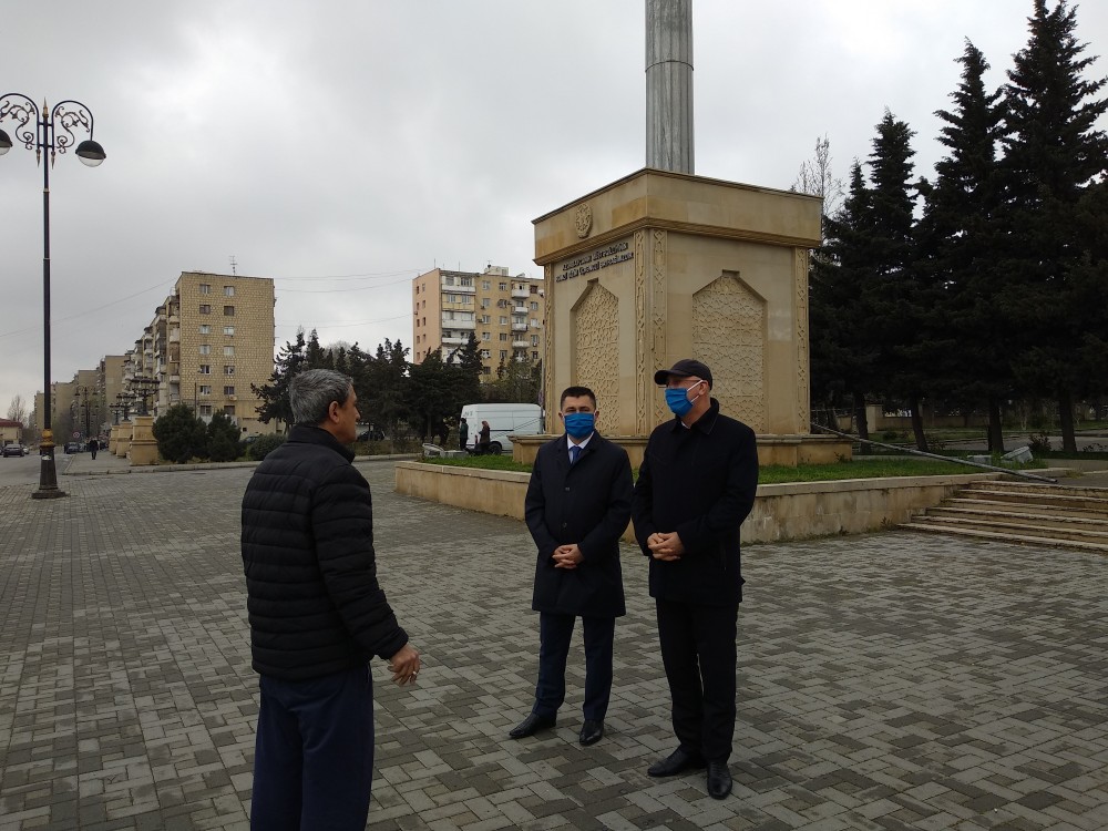 Nizami rayonunda koronavirusla bağlı maarifləndirmə işləri aparılır - FOTOLAR