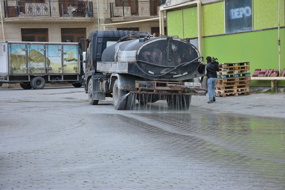 Abşeronda mütəmadi olaraq dezinfeksiya işləri aparılır - Foto