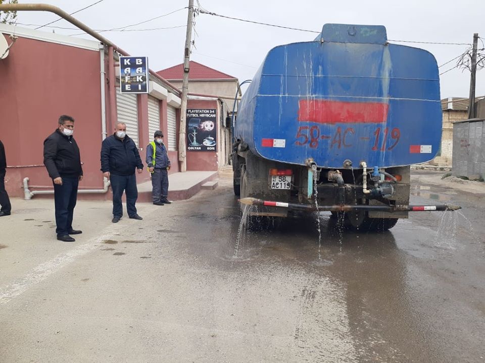 Abşeronda mütəmadi olaraq dezinfeksiya işləri aparılır - Foto