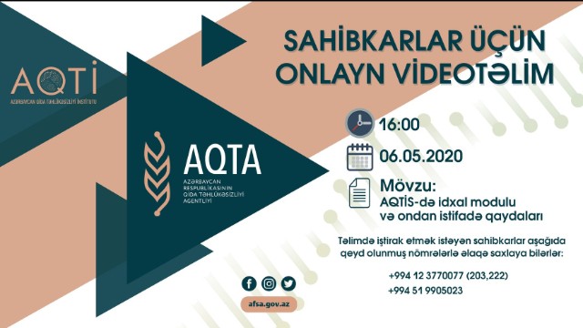 AQTA idxalçıları ödənişsiz videotəlimlərə dəvət edir 