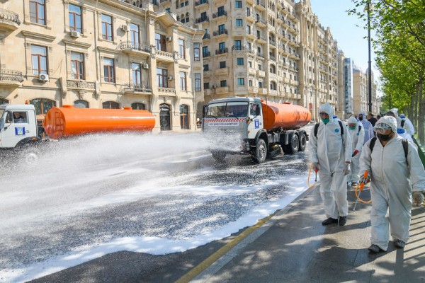 Bakıda əlavə gücləndirilmiş dezinfeksiya işləri aparılır 