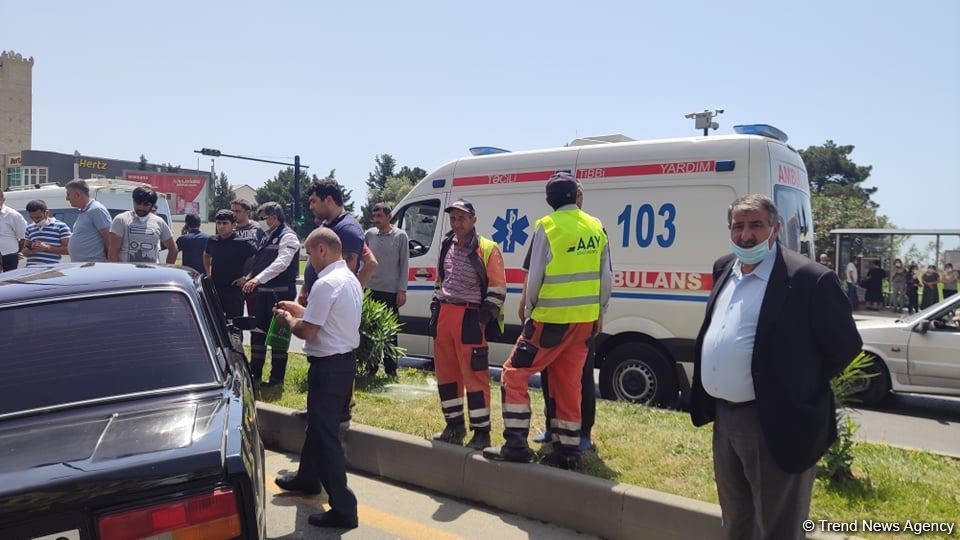 Oğurladığı maşınla qəza törətdi - FOTOLAR