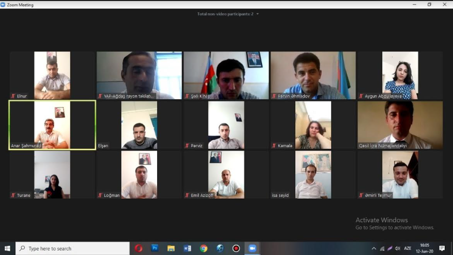Ağdaşda videokonfrans formatında tədbir keçirildi - FOTOLAR