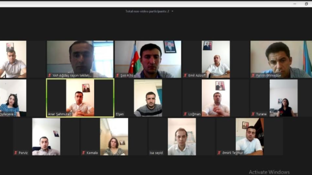 Ağdaşda videokonfrans formatında tədbir keçirildi - FOTOLAR