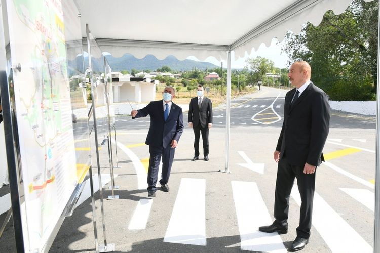 Prezident bu yolun açılışında iştirak etdi - FOTOLAR