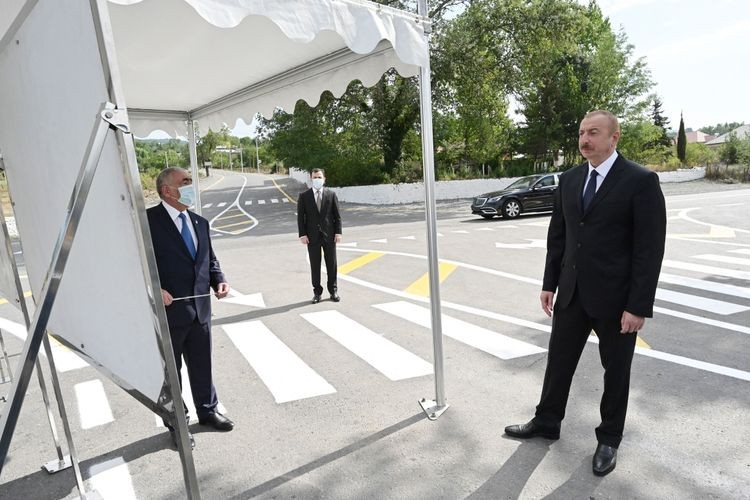 Prezident bu yolun açılışında iştirak etdi - FOTOLAR