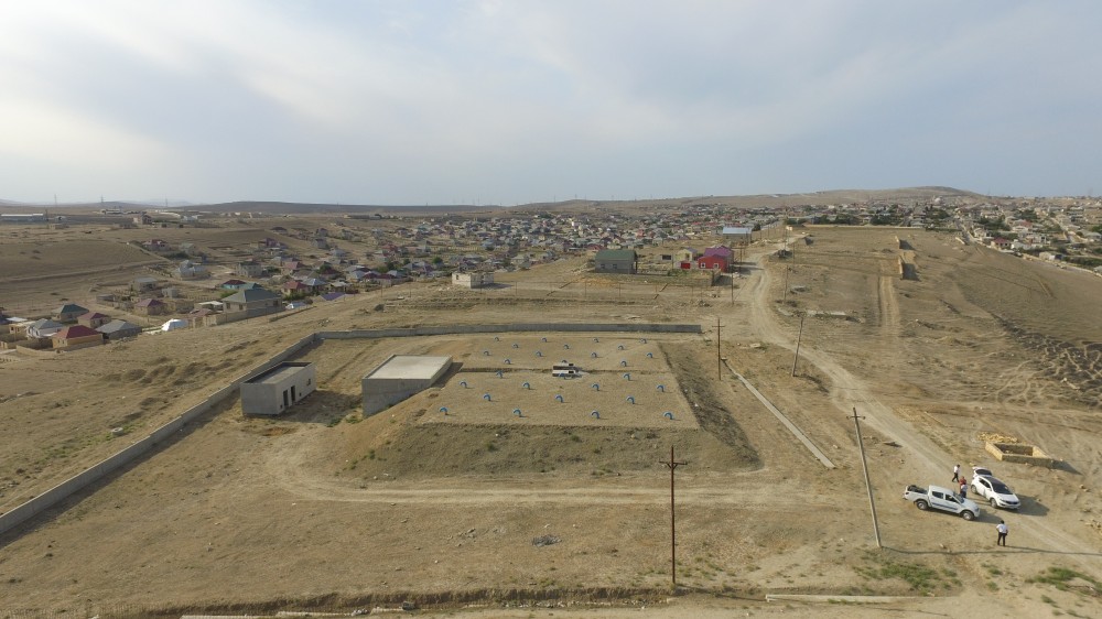 Bu qəsəbədə yeni su anbarlarının tikintisi yekunlaşır - FOTO