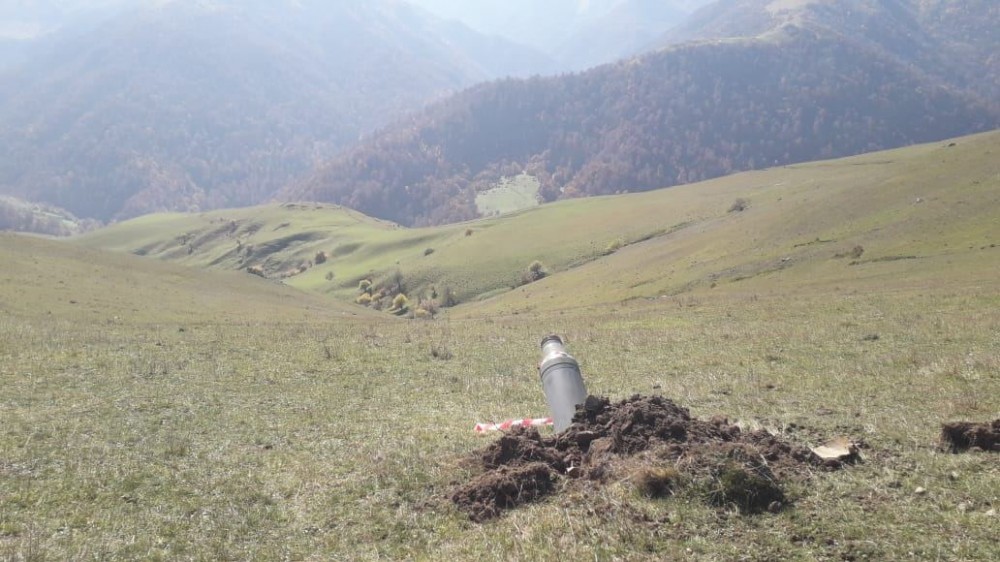 Cəbhəboyu ərazilərdə top mərmiləri və dron aşkarlandı - FOTOLAR