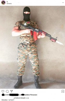 Ekstremist qrup rəhbəri ​​​​​​​Qarabağa döyüşə yollandı - FOTO