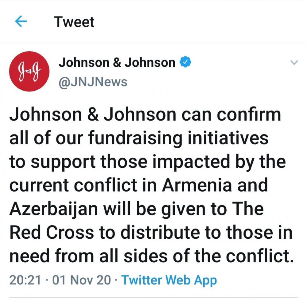 “Johnson&Johnson” şirkəti geri addım ataraq səhvini düzəltdi 