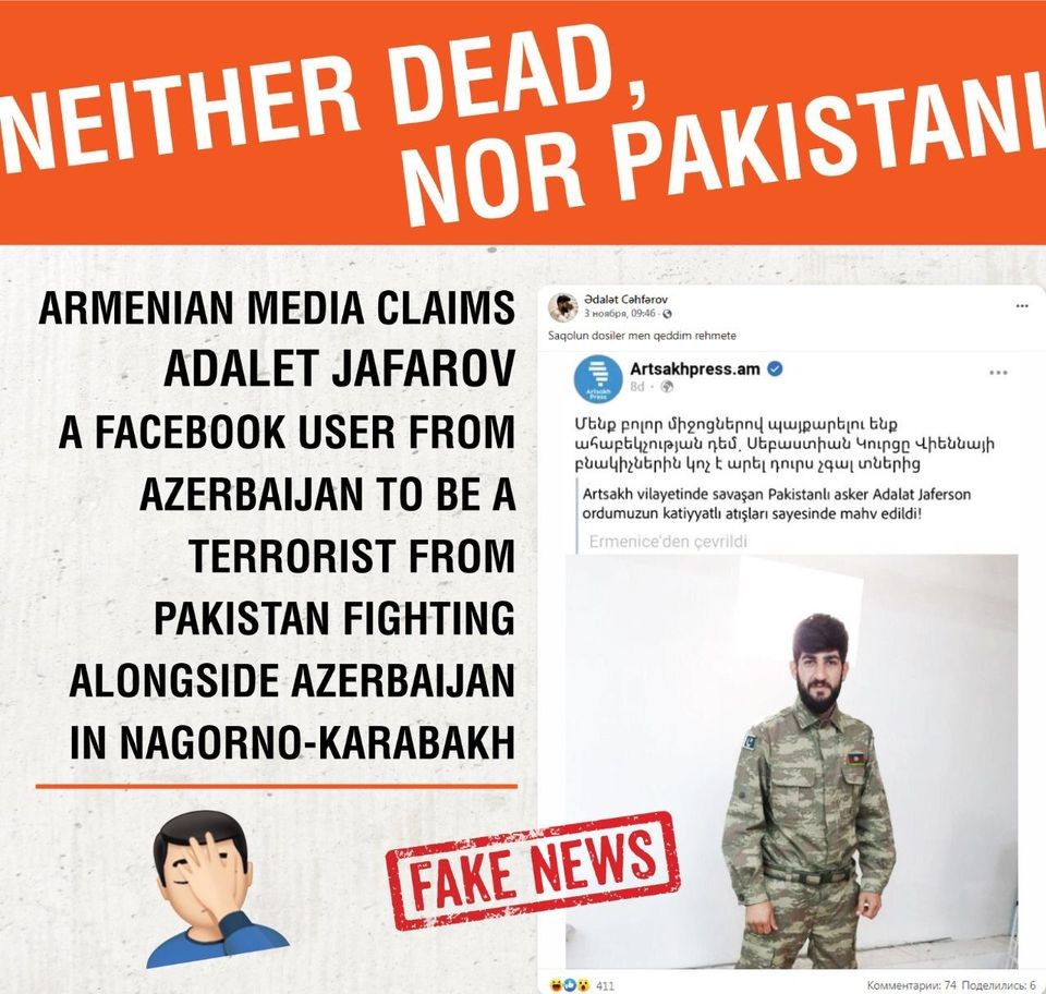 “Fact Check Karabakh” daha bir erməni yalanını ifşa etdi - FOTO