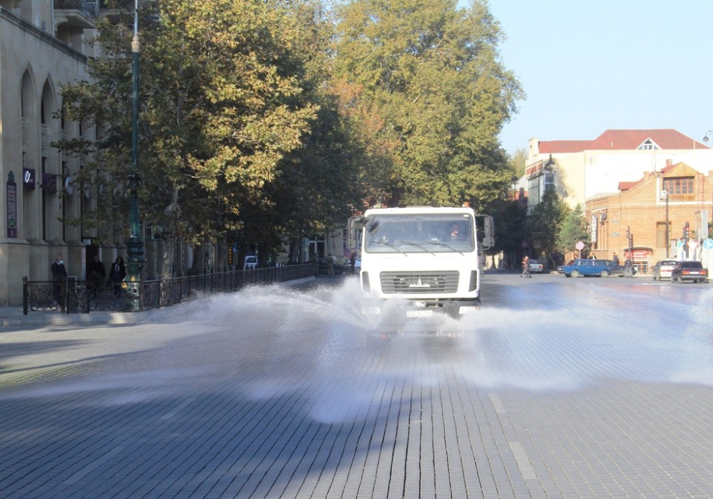 Gəncədə “COVİD-19”-a qarşı qabaqlayıcı tədbirlər davam etdirilir - FOTOLAR