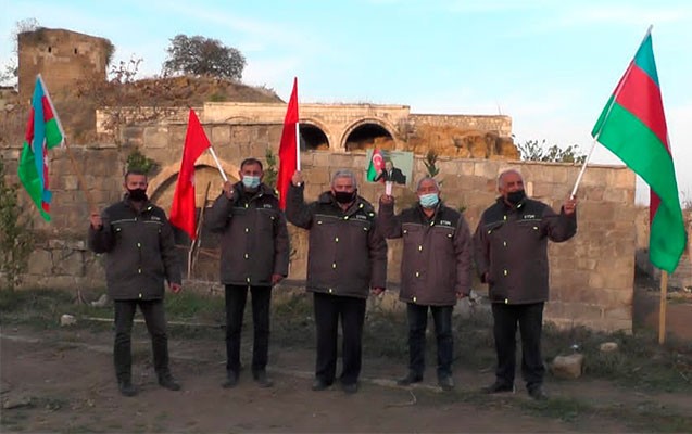 Füzulinin azad olunmuş Qarğabazar kəndində Şərq çinarları əkildi - FOTO