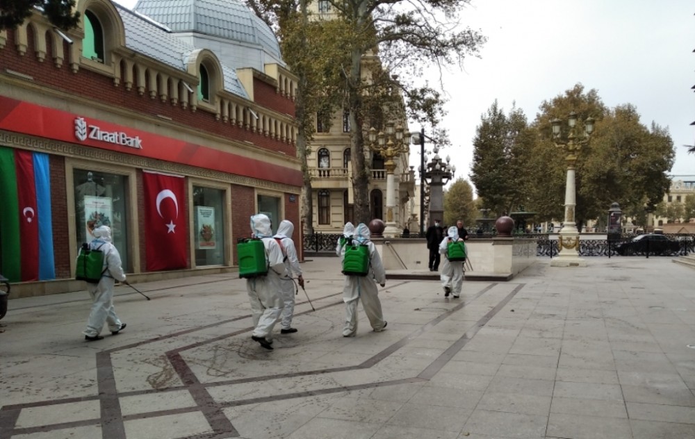 Gəncədə “COVİD-19”la mübarizə davam edir - FOTOLAR