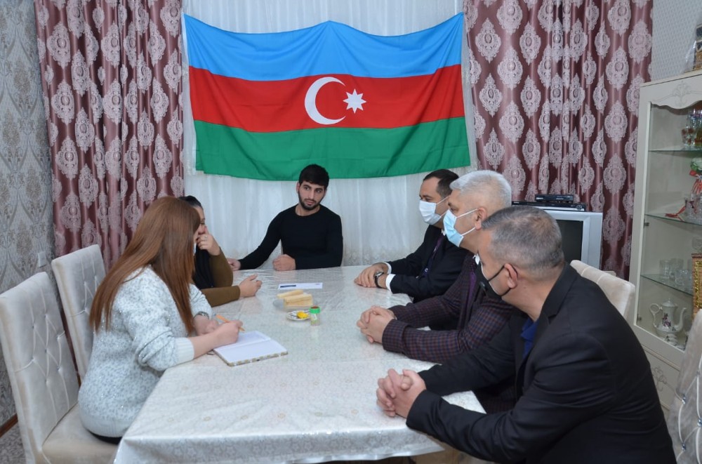 Sumqayıtda Vətən müharibəsinin qaziləri ziyarət olunub - FOTOLAR