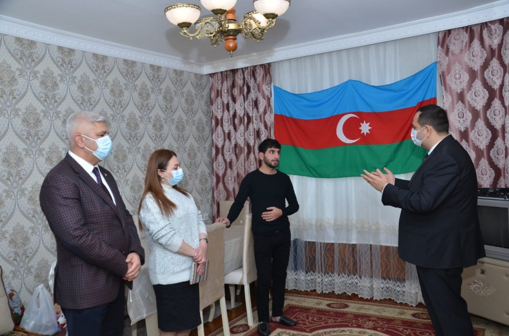 Sumqayıtda Vətən müharibəsinin qaziləri ziyarət olunub - FOTOLAR