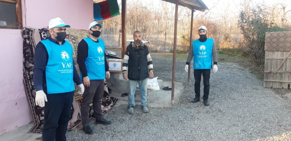 YAP Ağdaş rayon təşkillatı humanitar aksiyaya start verdi - FOTOLAR