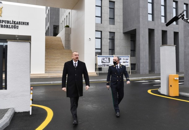 Prezident Baş Prokurorluğun yeni inzibati bina kompleksinin açılışında - FOTOLAR (YENİLƏNİB)