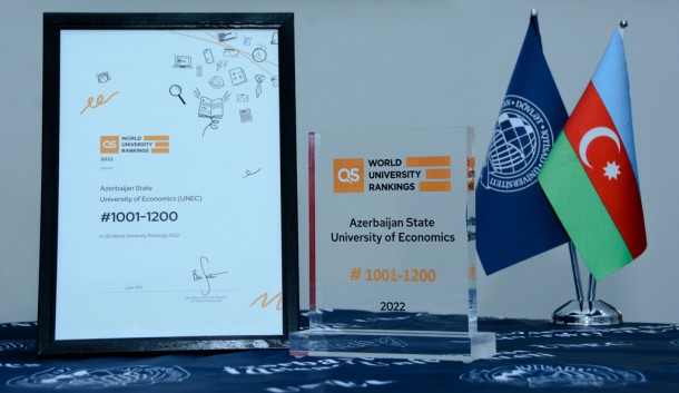 UNEC QS beynəlxalq reytinq şirkətinin mükafatı ilə təltif edildi