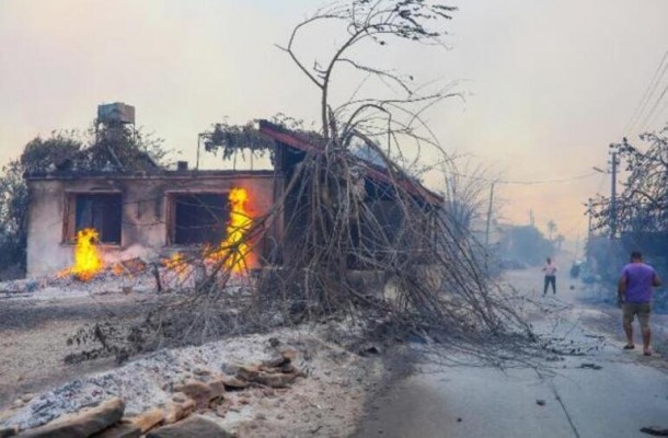 Antalyada meşə yanğınları davam edir: - FOTOLAR