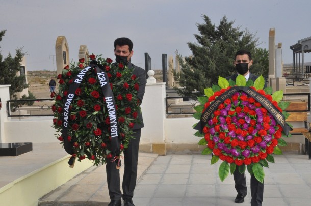 Ələt qəsəbəsində şəhidin anım mərasimi keçirildi - FOTOLAR