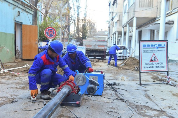 "Azərsu" Bakının bu rayonununda yeni layihənin icrasına başladı - FOTOLAR