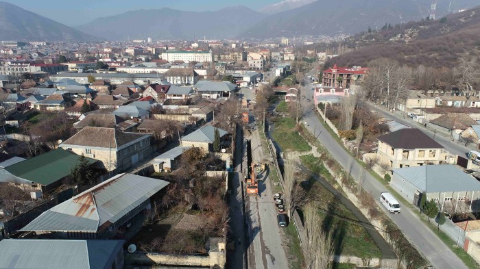 Şəkidə su anbarları inşa edildi - FOTOLAR