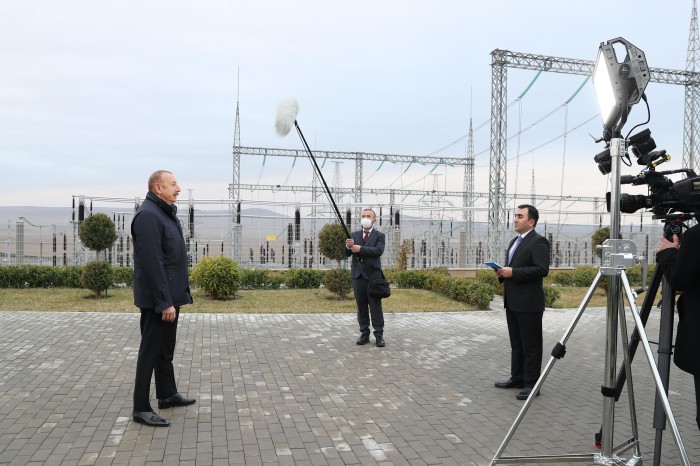 İlham Əliyev “Qobu” Enerji Qovşağının açılışında - FOTOLAR (YENİLƏNİB)
