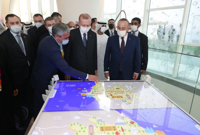 Ərdoğan "Expo-2020 Dubai"də Azərbaycan pavilyonunu ziyarət edib - FOTO