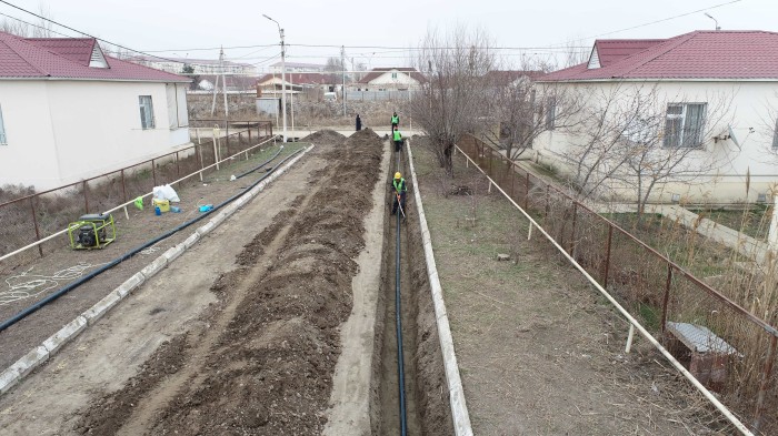 Salyanda yeni içməli su infrastrukturları yaradılır - FOTOLAR