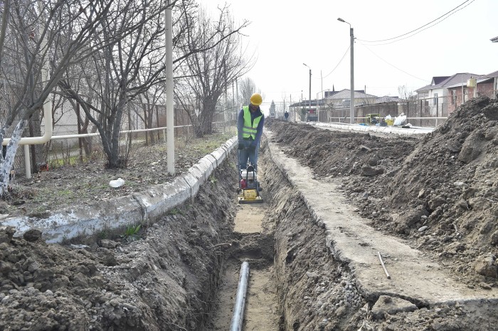 Salyanda yeni içməli su infrastrukturları yaradılır - FOTOLAR