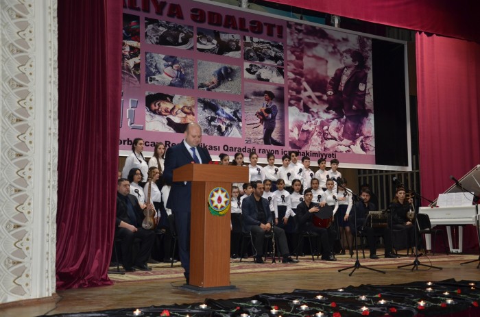 Qaradağda Xocalı faciəsinə həsr olunmuş tədbir keçirildi - FOTOLAR