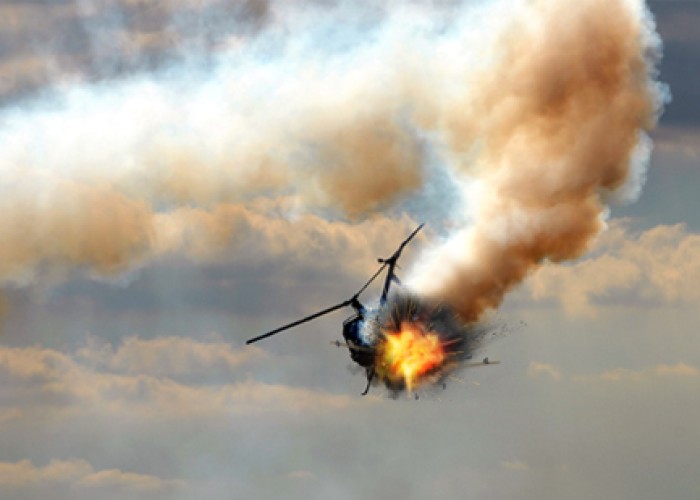 Rusiyanın daha bir helikopteri vuruldu - VİDEO