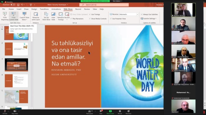 Dünya Su Resursları Günü ilə bağlı videokonfrans keçirildi - FOTOLAR
