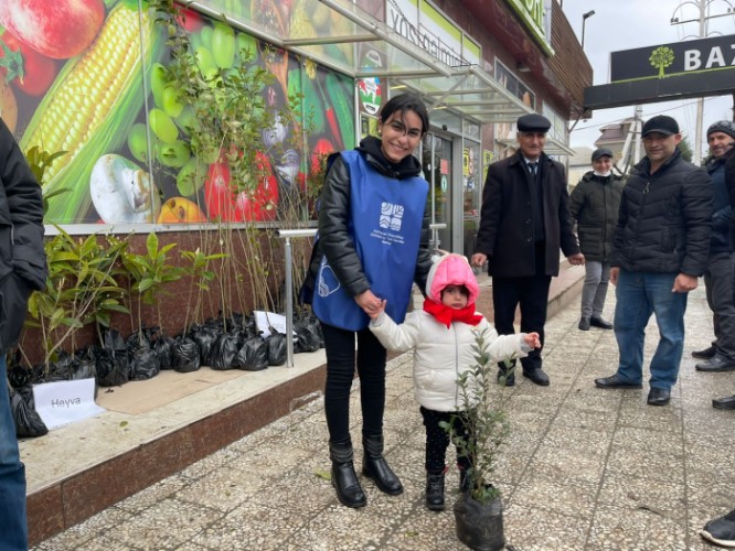 “Bir ağac-min nəfəs” devizi altında ting paylama aksiyası davam edir - FOTO