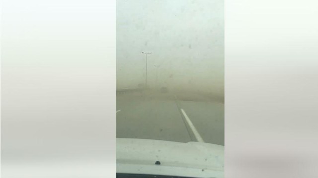 Qobustanda toz fırtınası - VİDEO