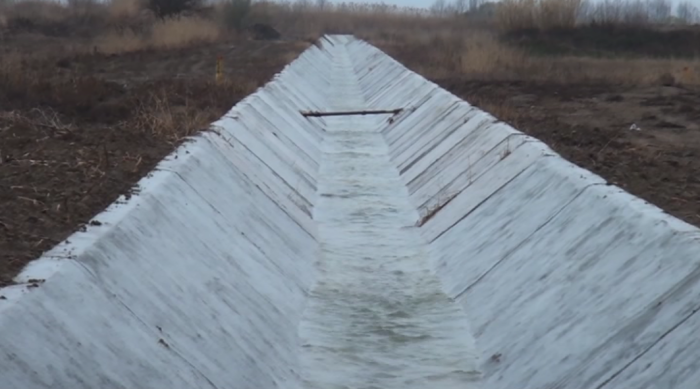 Füzulidə yeni beton kanallar çəkilir - FOTOLAR