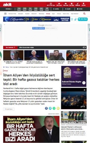 Prezidentin müşavirəsi Türkiyə mətbuatında geniş işıqlandırıldı