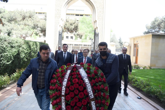 Türkiyənin İnönü Universitetinin rektoru ADNSU-da - FOTOLAR