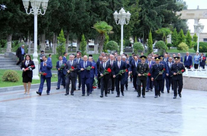 Kürdəmirdə Ulu Öndərin xatirəsi anıldı - FOTOLAR