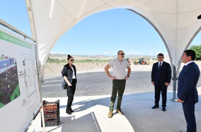 Prezident və xanımı Zəngilanda meyvə bağı ilə tanış oldu - FOTO (YENİLƏNİB)