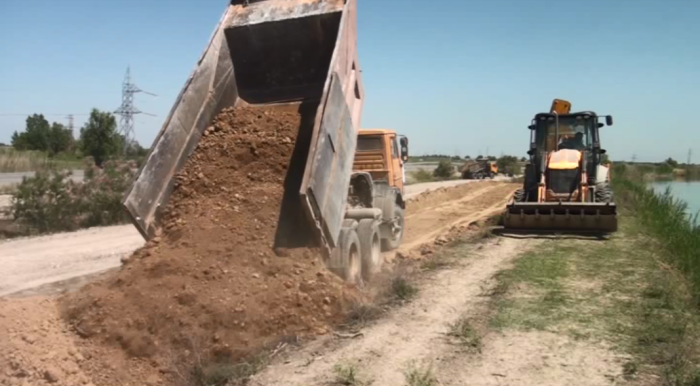 Yuxarı Qarabağ kanalında işlər sürətlə davam edir - FOTOLAR