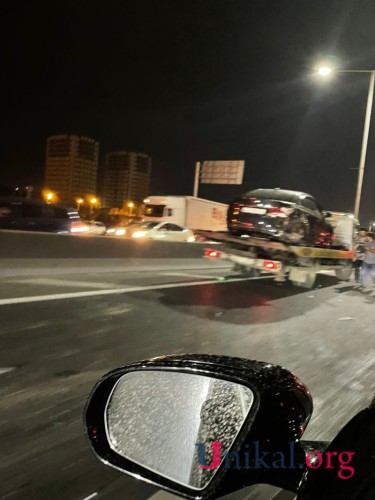 Bakı-Quba yolunda "Range Rover"lə "Lexus" toqquşdu - tıxac yarandı (FOTOLAR)