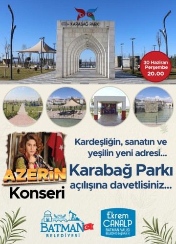 Batmanda Qarabağ parkı açıldı - FOTOLAR