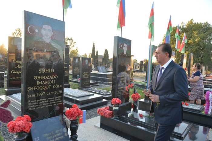 Taleh Qaraşov şəhid bulağının açılışında iştirak etdi - FOTOLAR