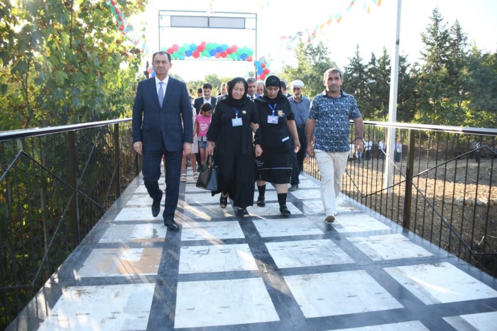 Osakücə ilə Tatoba kəndlərini birləşdirən yeni körpünün açılışı olub - FOTO