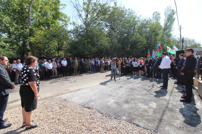 Qazaxda şəhidin adına tikilmiş bulaq kompleksinin açılışı oldu - FOTOLAR