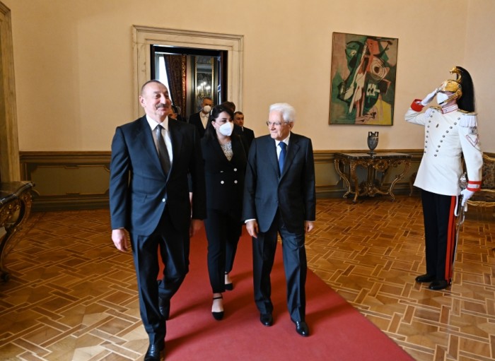 İlham Əliyev İtaliya Prezidenti ilə görüşdü - FOTOLAR (YENİLƏNİB)