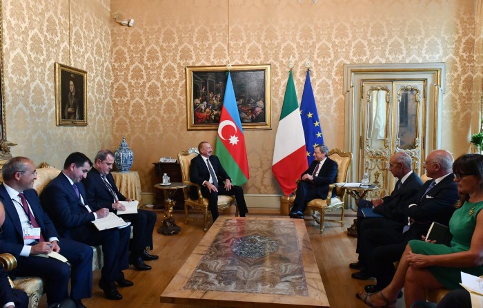 Prezident Mario Draqi ilə görüşdü - YENİLƏNİB (FOTO)