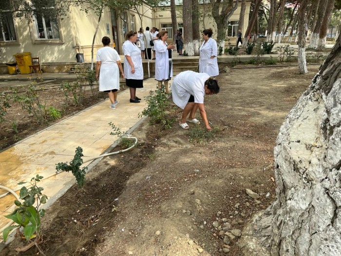 Qaradağda təmizlik-abadlıq işləri görülüb - FOTO